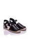 Genuine Leather Black Women's Sandals - 2