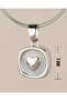 Kyra Minimal Square Heart Steel Necklace - 3