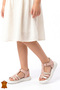 Genuine Leather Orthopedic Sole Velcro Girls' Sandals - 2
