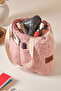 Women's Sectional Plush Shoulder Bag - Teddy Bear Fabric Casual Bag - 2