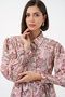 Women's Belted Hijab Dress 2589 - Pink - 2
