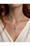 Pati Zircon Stone Bow Tie Cat Steel Necklace - 2