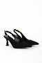 Poppy Women's Gold Metal Detailed Pointed Toe Heeled Shoes B4423 - 3