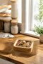 Natural Bamboo Luxury 1 Piece Breakfast & Presentation Set Snack Bowl with Lid Design - 2