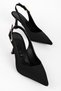 Poppy Women's Gold Metal Detailed Pointed Toe Heeled Shoes B4423 - 2