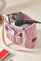 Women's Sectional Plush Shoulder Bag - Teddy Bear Fabric Casual Bag - 2