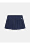 Gj Pleated Women's Blue Skirt W6Rd38D6551-D4Ir - 5