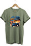 Unisex Outdoor Offroad Car and Mountain Design Overcome Limits 4X4 100% Cotton Basic T-Shirt