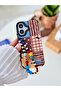 iPhone 17 Compatible Plated Charm Hippi Design Stretchy Silicone Case with Toy