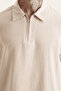Men's 100% Cotton Piece Linen Look Pants T-Shirt Set Beige - 5