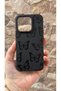 iPhone 15 Pro Compatible Black Butterfly Patterned Silicone Shock-Absorbing Classic Protected Rubber Case - 2