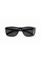 Unisex Black Rectangular Sunglasses Large Frame Modern Design Uv400 Protected - 2