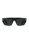 Jeans Ckj 25619S 001 54 Unisex Rectangular Black Bone Sunglasses - 2