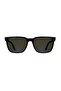 L 6077S 001 55 Unisex Rectangular Black Mirrored Bone Sunglasses - 2