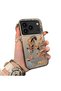 iPhone 17 Pro Max Compatible Hard Acrylic Back Silicone Edge Lens Protection Case Horse Patterned