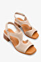 Elenora Women's Genuine Leather Heels Sandals - Beige - 2