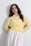 Bel Ruched Short Shirt 2393 - Yellow - 2