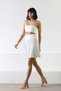 White High Waist Pleated Viscose Women's Knitwear Mini Skirt - 3
