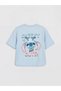 Stitch Printed Girls' T-Shirt and Shorts - 2