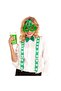 St. Patrick'S Day Glitter Shamrock Glasses With Mini Top Hat - 5