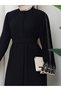 Women's Modest Clothing Abaya Ferace Long Dress with Embroidered and Stylish Sleeves - 5