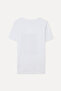 Women's Off-White Printed Loose Fit Crew Neck T-Shirt - 6