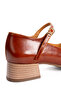 Women's Genuine Leather Medium Heeled Shoes 3106 Taba - 5