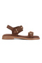 Women's Suede Buckle Detail Straps Sandals 6346 Brown Suede - 2