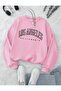 Women's Printed Hoodie Sweatshirt 2 Yarn Oversize Cut Large Size