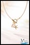 Pearl Necklace with Starfish & Shell Detail |   T Bar Closure |   Gold Detailed Summer Design - 4