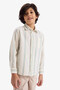 Striped Ecru Boys' Shirt G6726A8/Er238 - 3