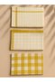 Monika 3-Piece Yellow Set of Cotton Drying Cloths 45X65 cm – Water Absorbent, Soft, Colorful Kitchen Towels