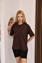 Long Oversized Slit T-Shirt, Off Shoulder, Crew Neck, Soft and Comfortable Oysho Fabric - 5