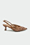 Shayla Embroidered Detailed Copper Women's Heeled Shoes