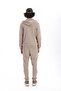 Hooded Regular Fit Khaki Cardigan with Front Zipper - 2