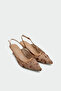 Shayla Embroidered Detailed Copper Women's Heeled Shoes - 2