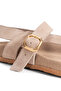 Women's Genuine Suede Leather Flip Flops Sandals 6348 Beige Suede - 4
