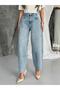 Women's Blue Stone Skater Fit Jean High Waist Wide-Leg Wide Leg Denim Pants Floral Print Denim - 3