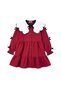 Girl's Collar Detail Bow Dress - 2