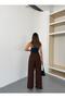 New Season Three Pleated Dok Woven Maş Bol Wide-Leg De Leg Palazzo Pants - 4