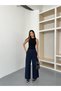 New Season Sweat-Proof 100% Linen Fabric Three-Pleated Wide-Leg Wide Padetted Palazzo Pants - 4