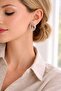 Modern Multi-Ring Design Earrings Stylish Women's Earrings with Shiny Metal Tone - 5