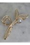 Rose Gold Stone Metal Hairpin with Fish Tail Figure - Stylish Hair Accessory - 4