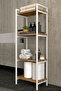 4-Tier Bathroom Kitchen Shelf Bathroom Cabinet Multi-Purpose Cabinet Metal Towel Kitchen Organizer Stylish Organizer