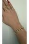 Diva Charm Italian Model Sparkling Interlocking Gold Bracelet - 2