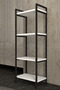4-Tier Bathroom Kitchen Shelf Bathroom Cabinet Multi-Purpose Cabinet Metal Towel Kitchen Organizer Stylish Organizer - 4