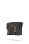 Design 01 Canvas - Leather Dark Black Messenger Bag - 3