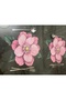 Love Series Peony Patterned Stain Resistant Gardenia Fabric Digital Printed Placemat & Supla 6 Pieces - 3