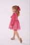 Girl's Dress Heart Patterned Ribbon Detailed Birthday Eid Special Day (Buckle Included) - 4