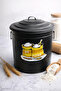 Flour Storage Bucket with Metal Lid – Large Decorative Food Storage Container - 2